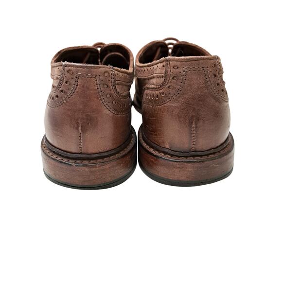 ALLEN EDMONDS Neumok Wingtip Oxford Mens 10 Brown Brogue Classic - Picture 7 of 9